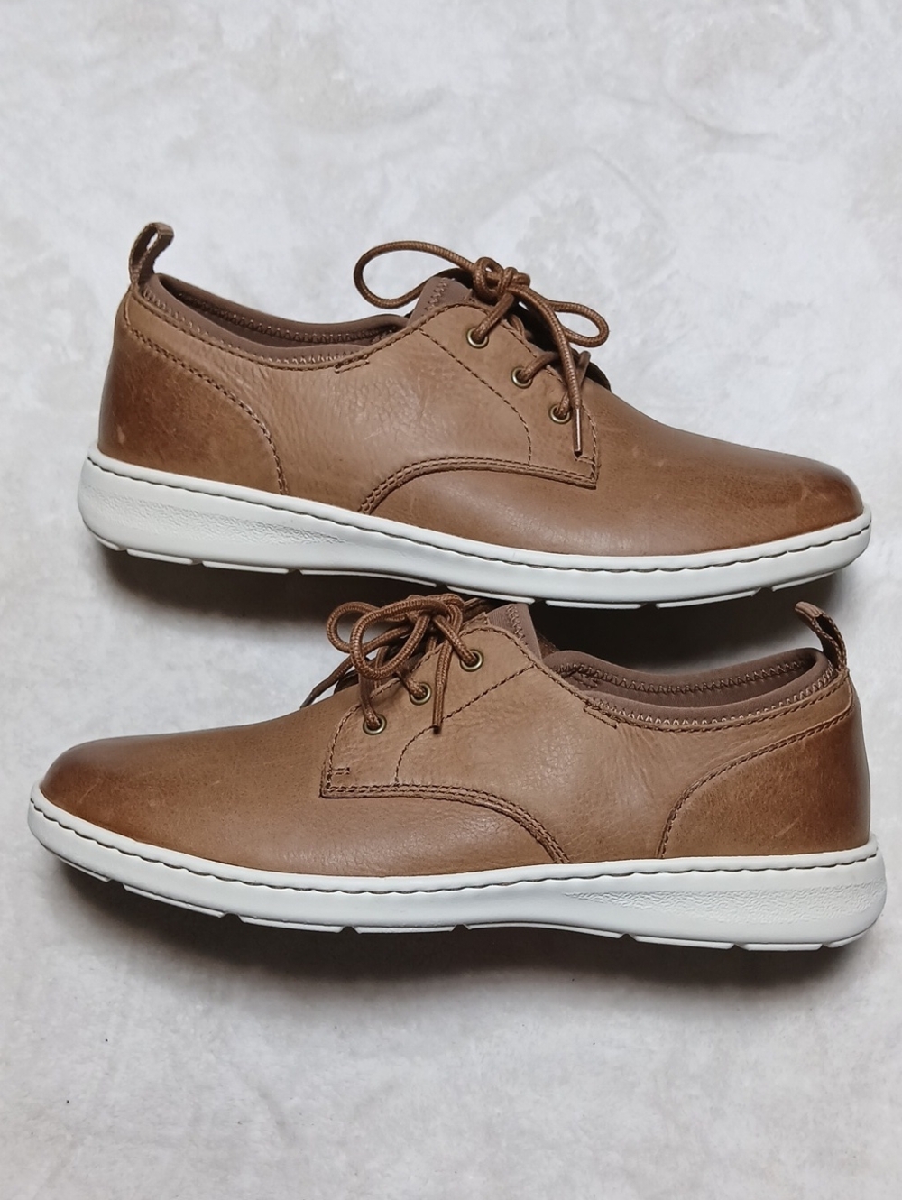 Born Marcus  Men's Leather Lace-Up Sneaker - Tan Size 11